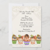 Invitation Cute Cupcakes Thanksgiving Baby shower d'automne I (Dos)