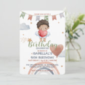 Invitation Cute Cupid afro boys Balloon valentine Anniversair (Debout devant)