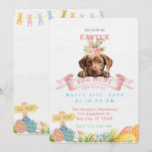 Invitation Cute Cute Labrador Pâques (Devant / Derrière)