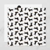 Invitation Cute Dachshund Motif (Devant / Derrière)