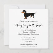 Invitation Cute Dachshund Motif (Dos)