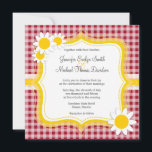 Invitation Cute Daisy sur Carmine Red En vichy ; À damiers<br><div class="desc">Vous aimerez ce joli En vichy rouge carmin, fleuri, À damiers design motif ! La fleur marguerite blanche et jaune ajoute un thème printanier moderne. Visitez notre magasin, Mariage tendance, pour voir ce motif cool sur beaucoup d'autres grands produits personnalisables, y compris les cadeaux monogrammes girly, Save the Date cartes...</div>