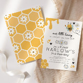 Invitation Cute Daisy Sweet comme peut Bee Honey Bee Annivers