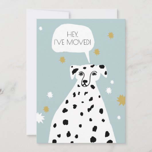 Invitation Cute Dalmatien Chien Nouvelle adresse Moving Faire (Devant)