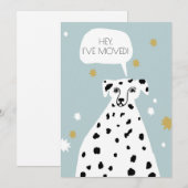 Invitation Cute Dalmatien Chien Nouvelle adresse Moving Faire (Devant / Derrière)