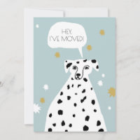 Cute Dalmatien Chien Nouvelle adresse Moving Faire