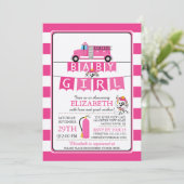 Invitation Cute Dalmation Baby shower de camion d'incendie In (Debout devant)