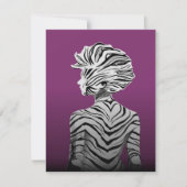 Invitation Cute Dancing Zebra Canvas (Devant)