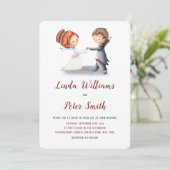 Invitation Cute Décontracté Simple Bride Groom Mariage Person (Debout devant)