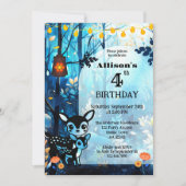 Invitation Cute Deer Automne Anniversaire des enfants (Devant)