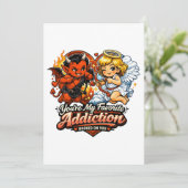 Invitation Cute Devil & Angel Valentine Day Love Design (Debout devant)