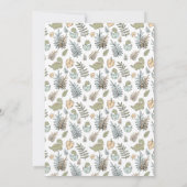 Invitation Cute Dinosaur Bleu Vert Garçon 1er anniversaire (Dos)