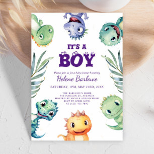 Invitation Cute Dinosaur C'est un Baby shower garçon