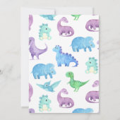 Invitation Cute Dinosaur Stomp, Chomp & Roar 4e anniversaire (Dos)