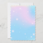 Invitation Cute Dinosaur Unicorn Donut Rainbow Enfants d'anni (Dos)