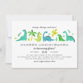 Invitation Cute Dinosaures Garçons fête d'anniversaire (Devant)