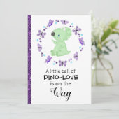 Invitation *~* Cute Dinosuar Parties scintillant Baby shower (Debout devant)