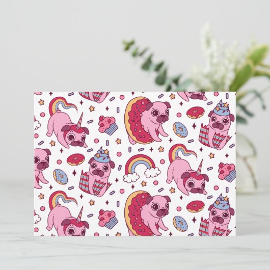 Invitation Cute dog pattern for dog lovers (Debout devant)