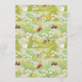 Invitation Cute Dogs With Daisy Flowers Seamless Pattern (Devant)