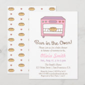 Invitation Cute Doodle Bun dans le Baby shower du four (Devant / Derrière)