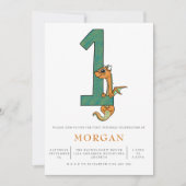 Invitation Cute Dragon 1ère fête d'anniversaire (Devant)