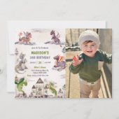 Invitation Cute Dragon 2e fête d'anniversaire Photo (Devant)