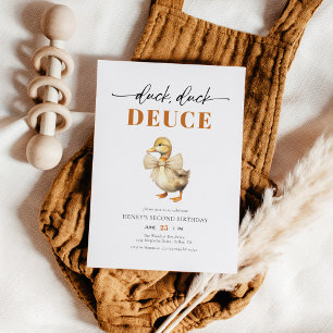 Invitation Cute Duck Duck Deuce Boy Anniversaire