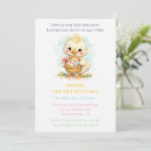 Invitation Cute Duckling Easter Egg Hunt Party (Debout devant)