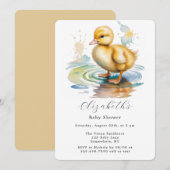 Invitation Cute Duckling Gender Neutral Baby Shower (Devant / Derrière)