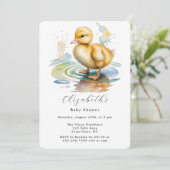 Invitation Cute Duckling Gender Neutral Baby Shower (Debout devant)