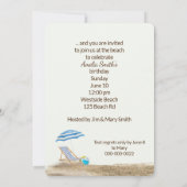 Invitation Cute Ducks On the Beach pour une fête d'anniversai (Dos)