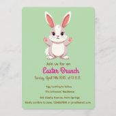 Invitation Cute Easter Bunny Image (Devant)