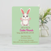 Invitation Cute Easter Bunny Image (Debout devant)
