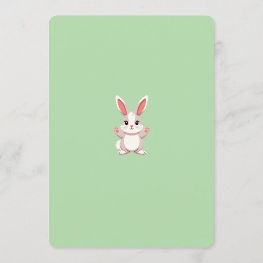 Invitation Cute Easter Bunny Image  (Dos)