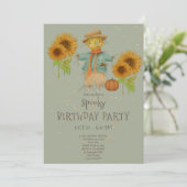 Invitation Cute Éffrayant Halloween Anniversaire de enfant In (Debout devant)