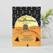 Invitation Cute Éffrayante Jack-o'-lantern Halloween Party (Debout devant)