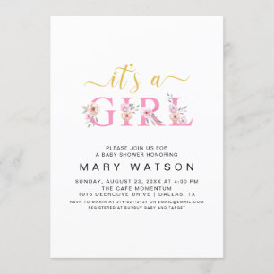 Invitation Cute Elegant Moderne Simple C'est un Baby shower f