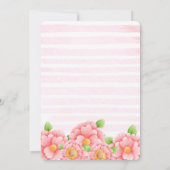 Invitation Cute Elephant Girl 1er Anniversaire Fête Invitatio (Dos)