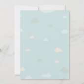 Invitation Cute Elephant Hot Air Balloon Baby Shower (Dos)