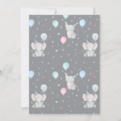 Invitation Cute Elephant One 1st Birthday Party (Dos)