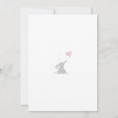 Invitation Cute Elephant with Balloon Baby Shower (Dos)