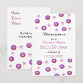 Invitation Cute en tant qu'invitation à Baby shower de bouton (Devant / Derrière)
