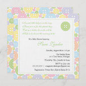 Invitation Cute en tant qu'invitation à un Baby shower neutre (Devant / Derrière)