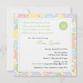 Invitation Cute en tant qu'invitation à un Baby shower neutre (Devant)