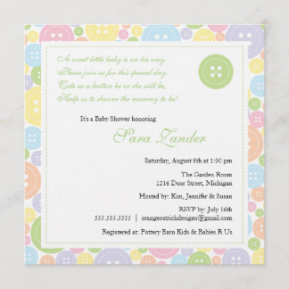 Invitation Cute en tant qu'invitation à un Baby shower neutre