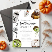 Invitation Cute Épouvantable Bonbons Halloween