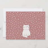 Invitation Cute et Moderne Chatons Avec Photo Anniversaire (Dos)