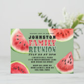 Invitation Cute Eté Famille Réunion Pastèque Horizontale (Debout devant)