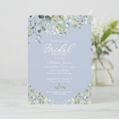 Invitation Cute Eucalyptus Green Bridal Tea Party Invitati (Debout devant)
