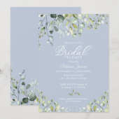 Invitation Cute Eucalyptus Green Bridal Tea Party Invitati (Devant / Derrière)